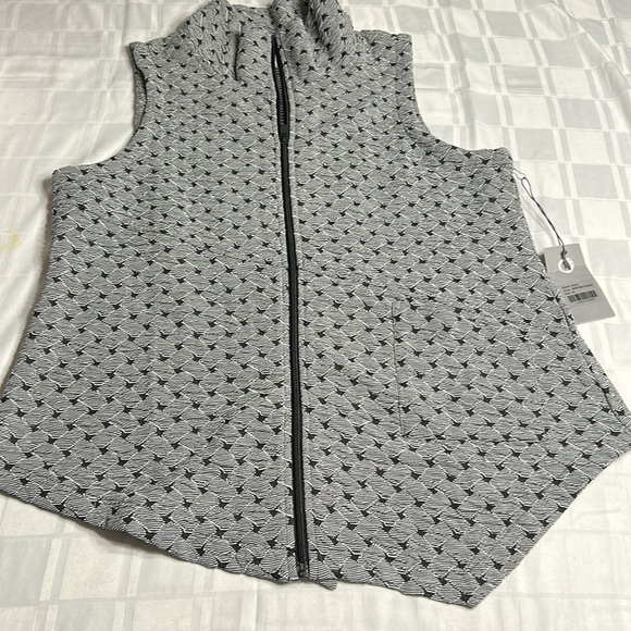 HABITAT VEST women zip up Grey,black,asymmetrical,collar.NWT,M,L,XL,Fall,gift - Picture 8 of 16